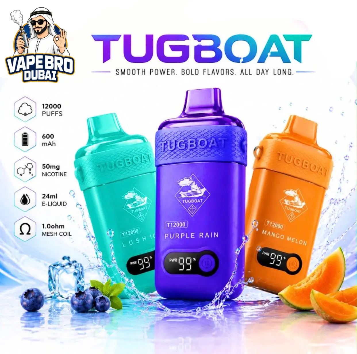 Buy Tugboat T12000 50mg vape dubai