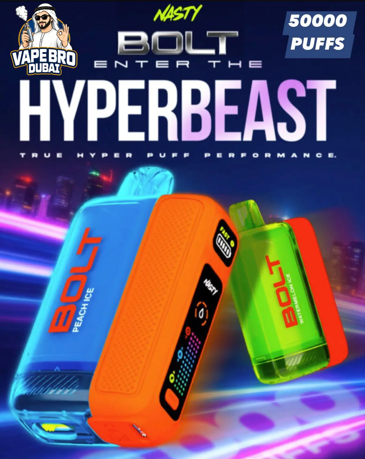 Nasty Bolt Hyperbeast 50000 Puffs dubai