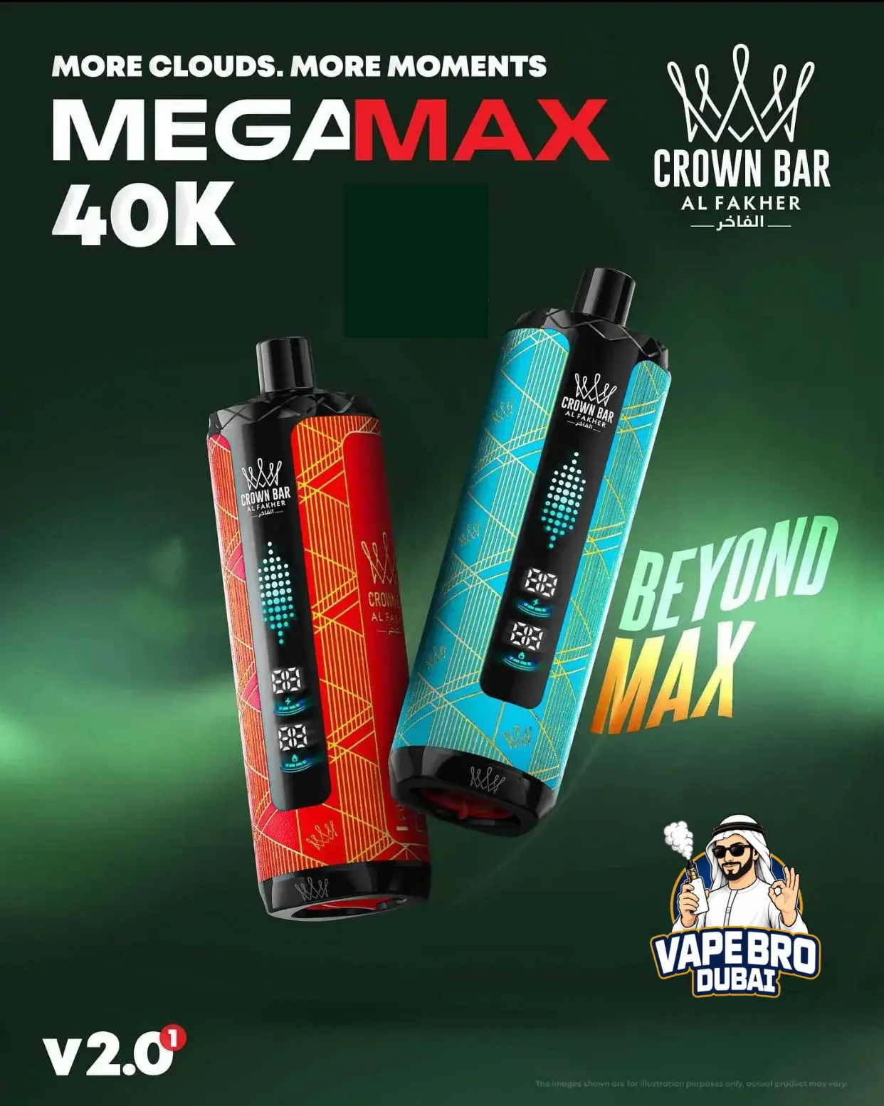 Al Fakher Crown Bar Mega Max 40000 Puffs vape dubai