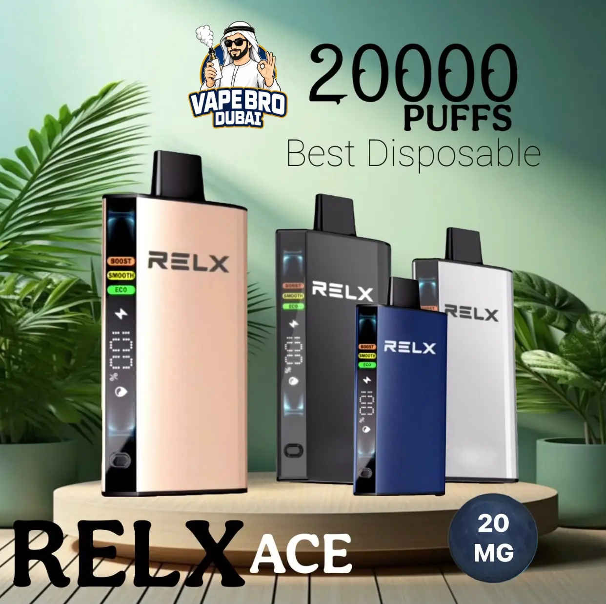 RELX Ace 20000 Puffs Disposable Vape 50mg in UAE