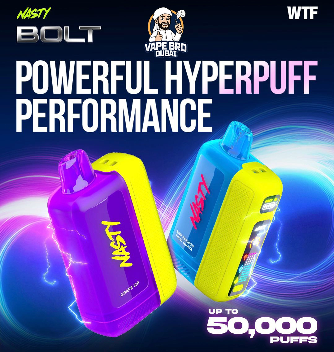 Nasty Bolt Hyperbeast 50000 Puffs dubai