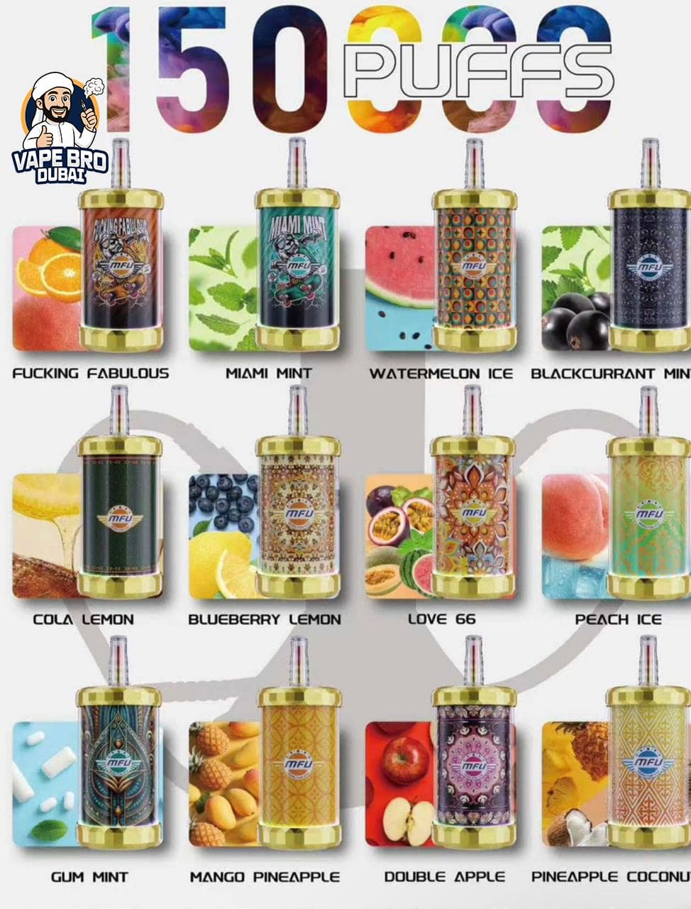 fhh MFU Shisha X3 150,000 Puffs