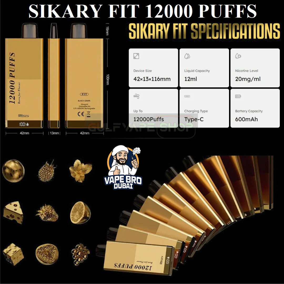 SIKARY FIT 12000 Puffs Disposable Vape 20mg SIKARY FIT 12000 Puffs Disposable Vape 20mg