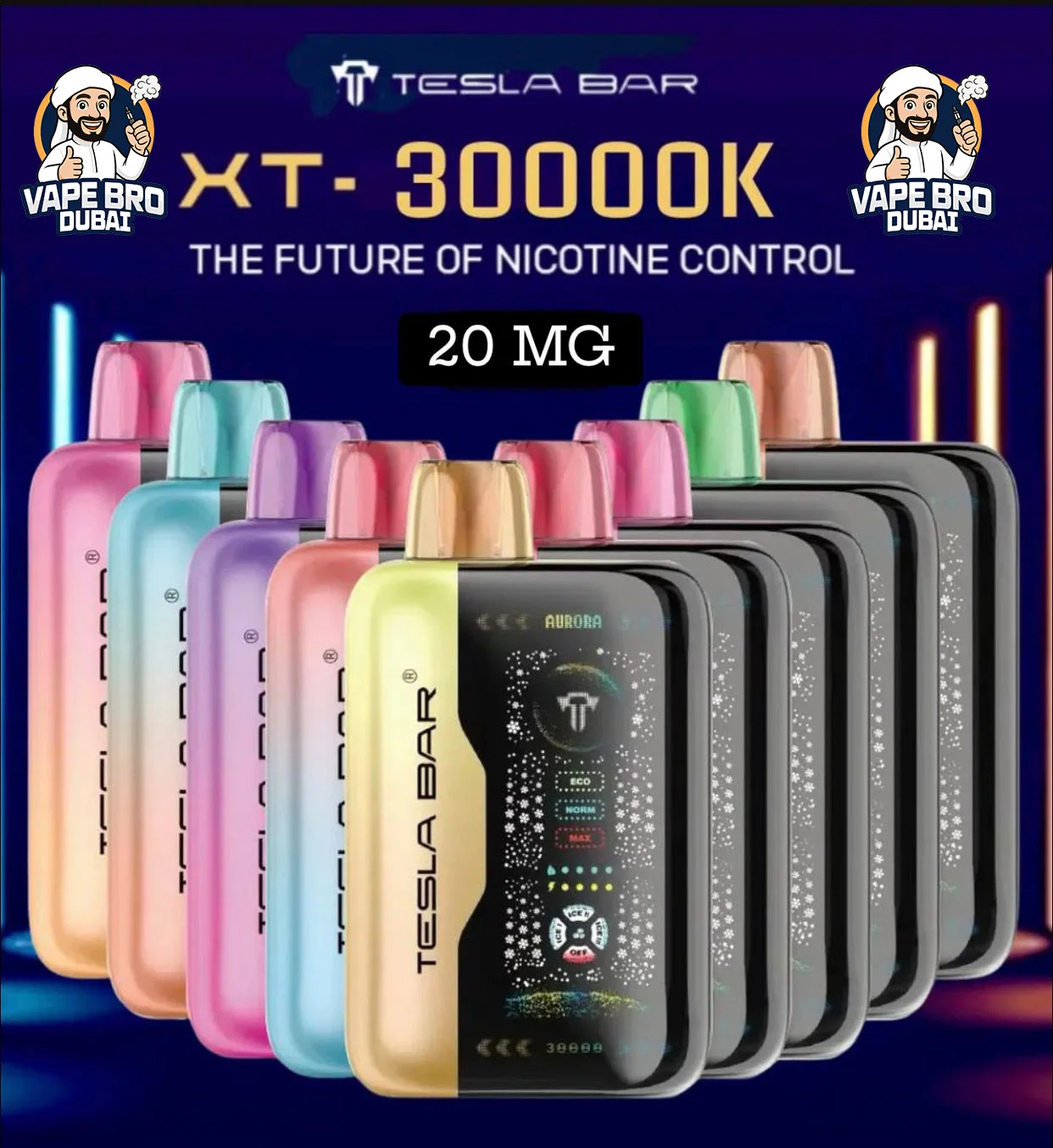 TESLA Bar XT 30000 Puffs 20MG Disposable Vape in Dubai UAE TESLA Bar XT 30000 Puffs 20MG