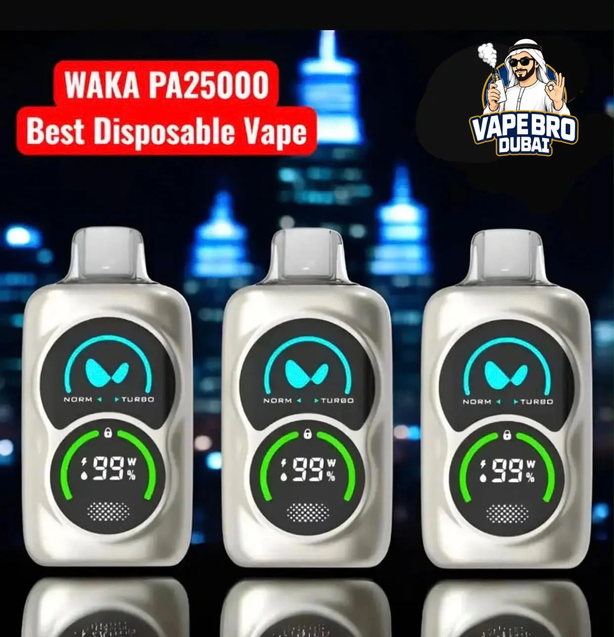 WAKA PA25000 Puffs Disposable Vape 50mg dubai