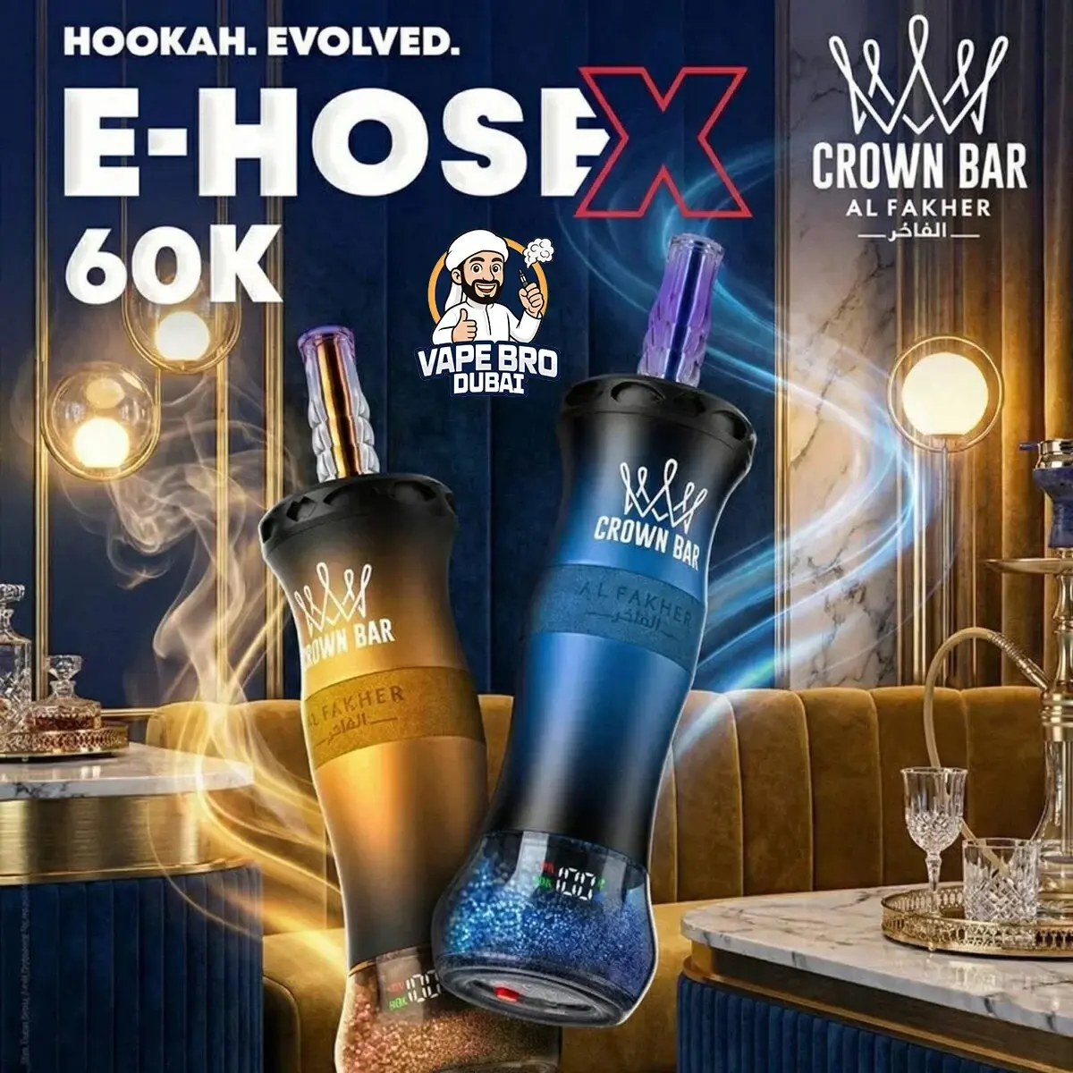 Al Fakher Crown Bar E Hose X 60000 Puffs Al Fakher Crown Bar E Hose X 60000 Puffs