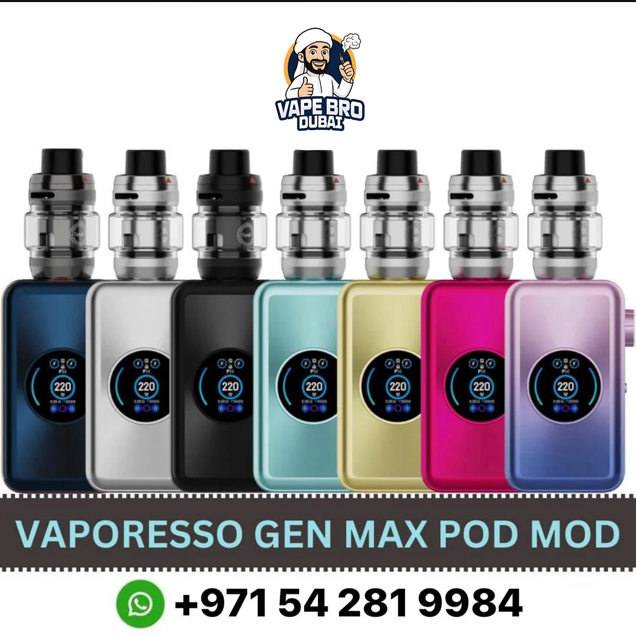 VAPORESSO Gen Max 220W Pod Mod Vape Kit VAPORESSO Gen Max 220W Pod Mod Vape Kit