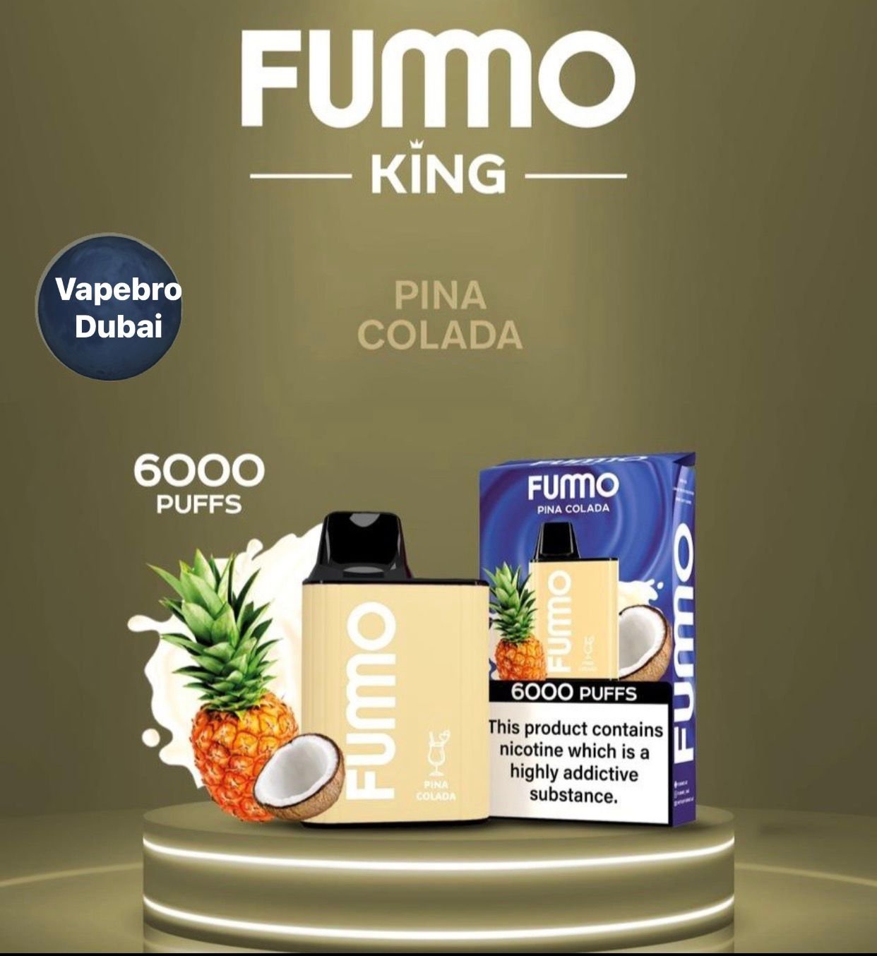 Fumo King 6000 Puffs vape with 650mAh battery5