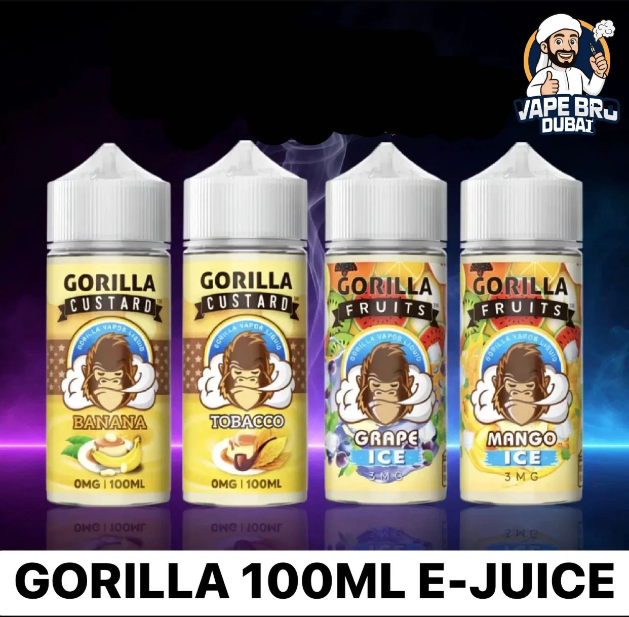 Buy Gorilla Custard 100ml 3MG Vape Juice E‑Liquid in Dubai 3 Gorilla Custard 100ml 3MG Vape Juice E‑Liquid in Dubai