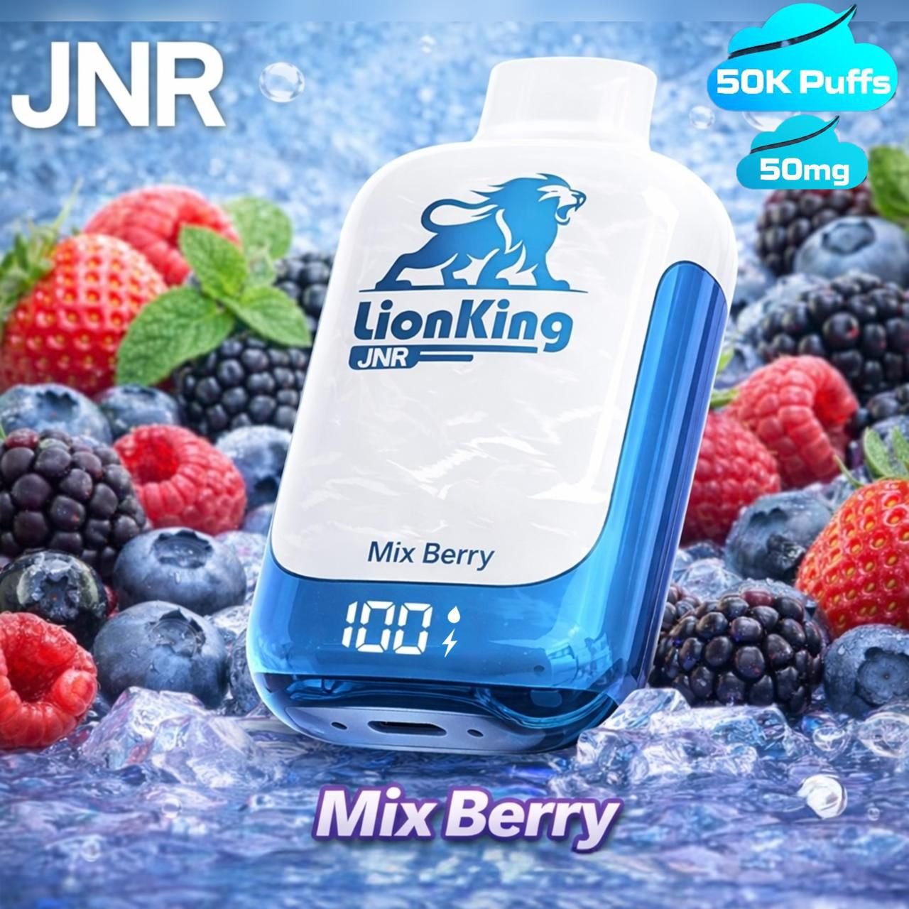 Lion King JNR Vape 50000 Puffs with 850mAh Battery Dubai JNR Lion King 50000 Puffs Disposable Vape