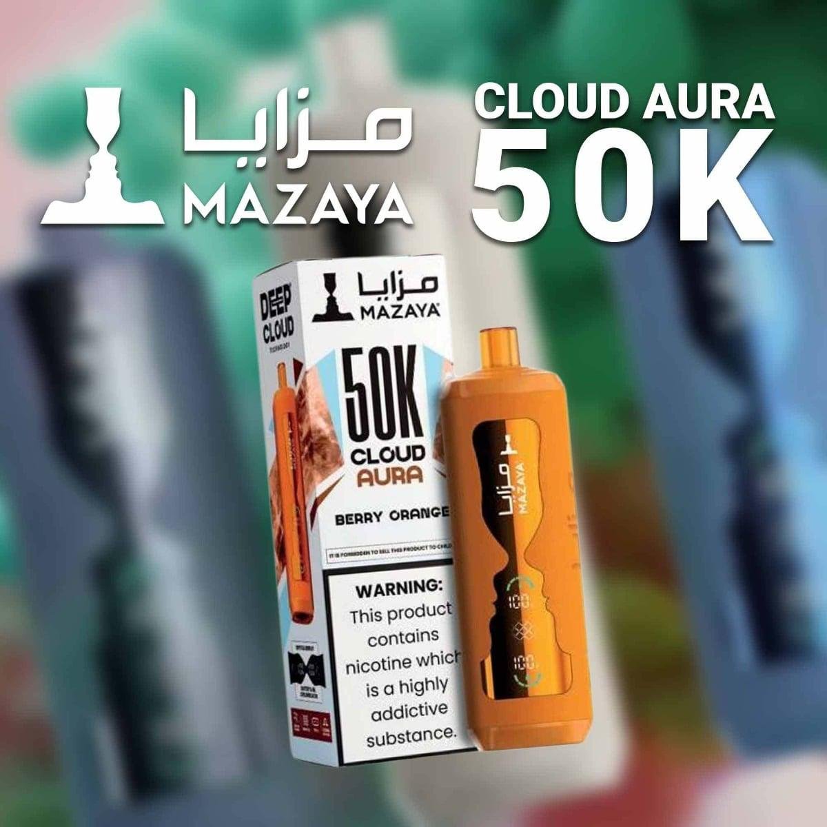 Mazaya AURA 50000 Puffs 6mg Disposable Vape UAE Order Mazaya Cloud AURA Disposable 50000 Puffs 6mg Dubai