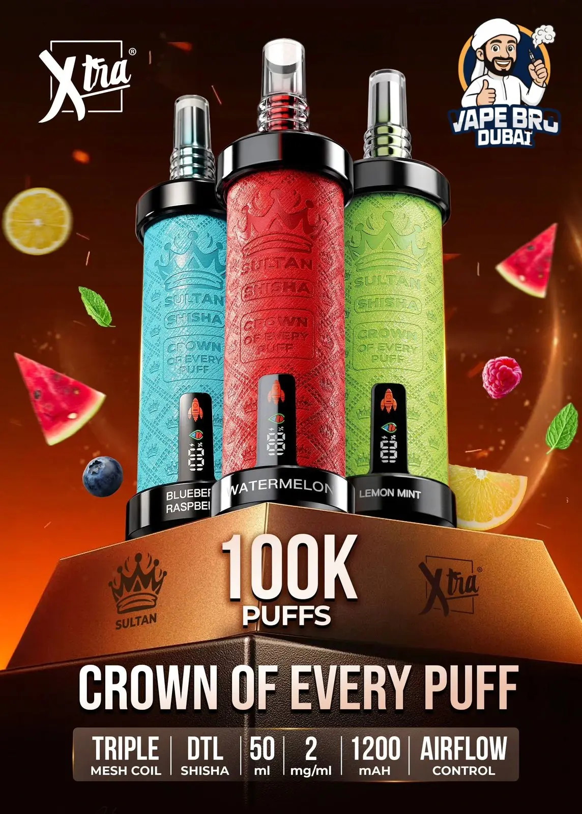 Sultan Xtra Shisha DTL 100K 2mg
