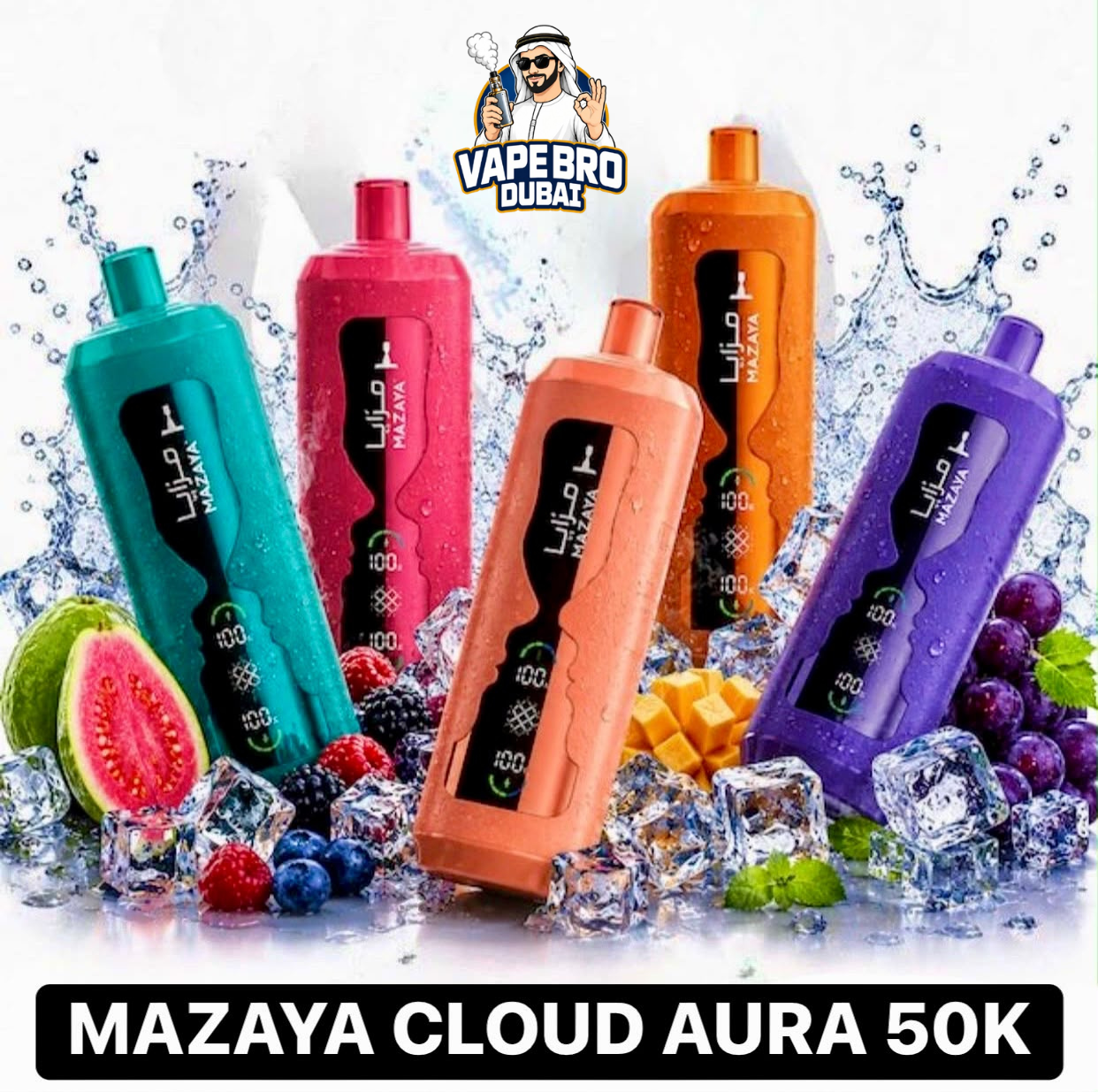 mazaya cloud aura 50000 puffs 6mg in dubai