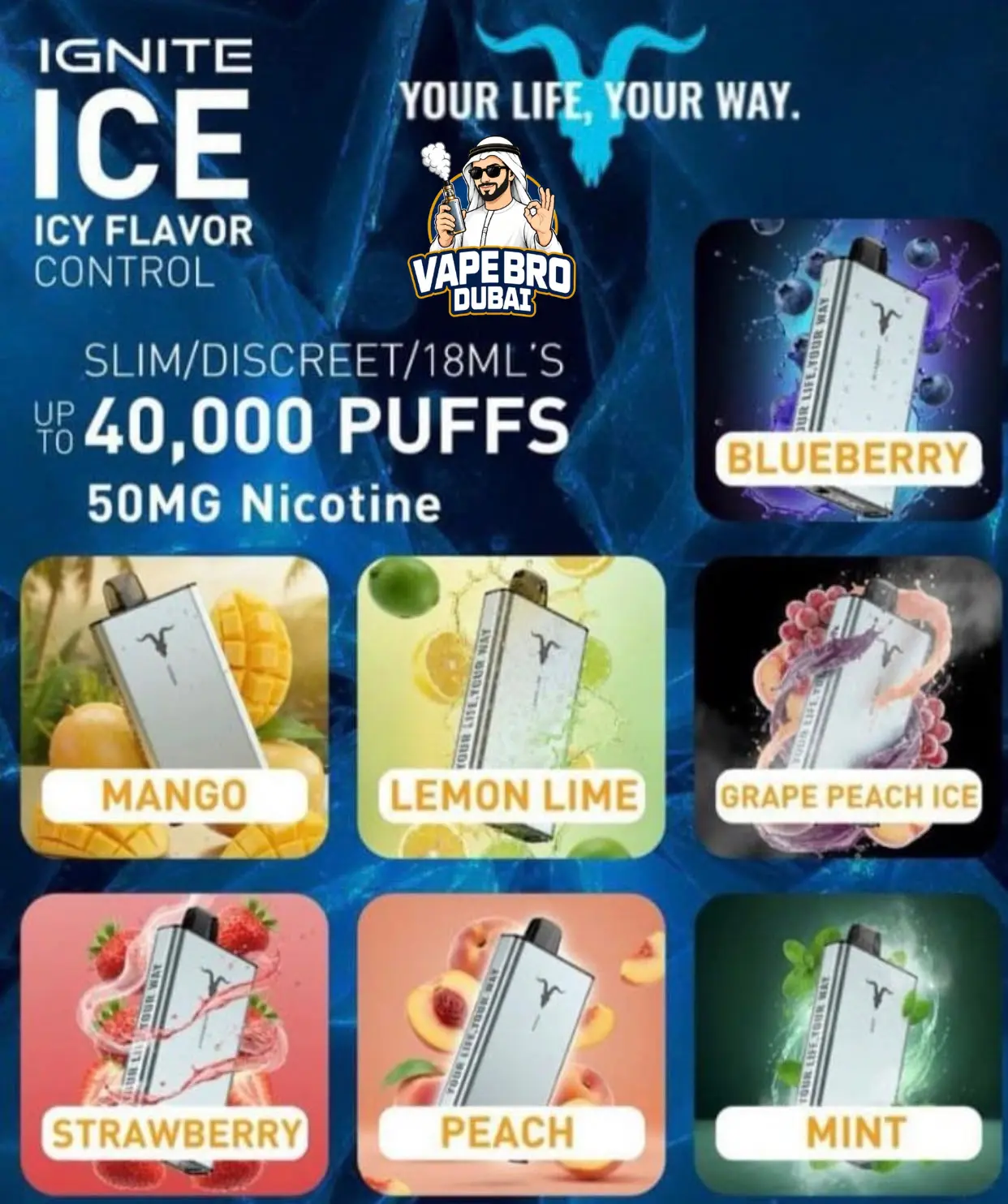Ignite Ice 40000 Puffs Disposable Vape Dubai