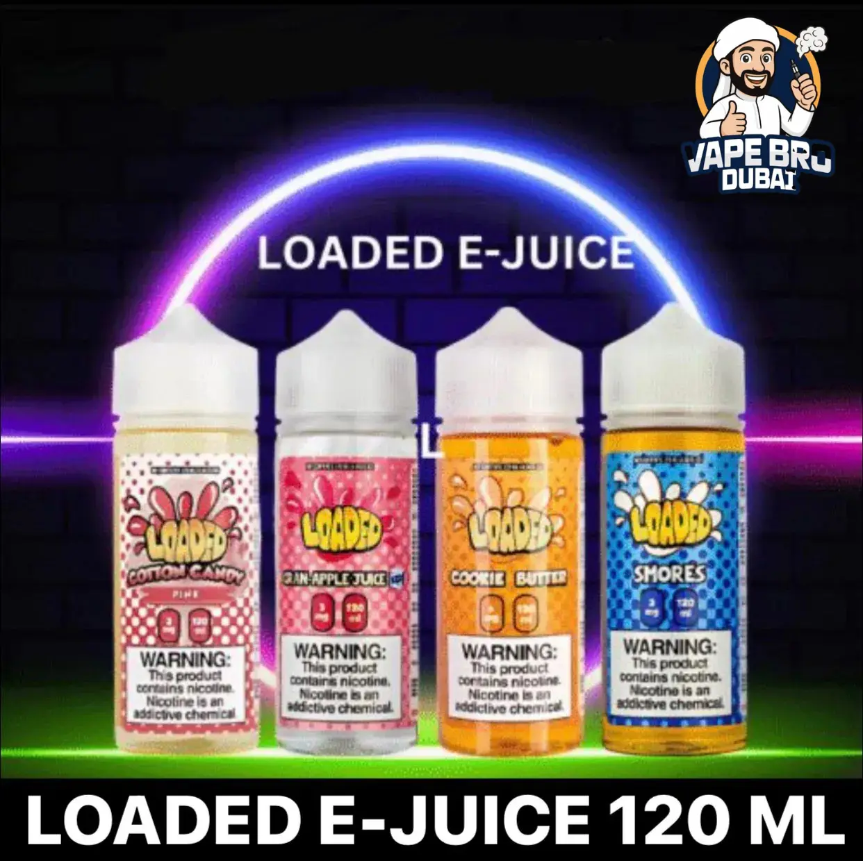 Buy LOADED 120ML E-Liquid 3MG & 6MG in UAE Now 2 LOADED 120ML E-Liquid 3MG & 6MG