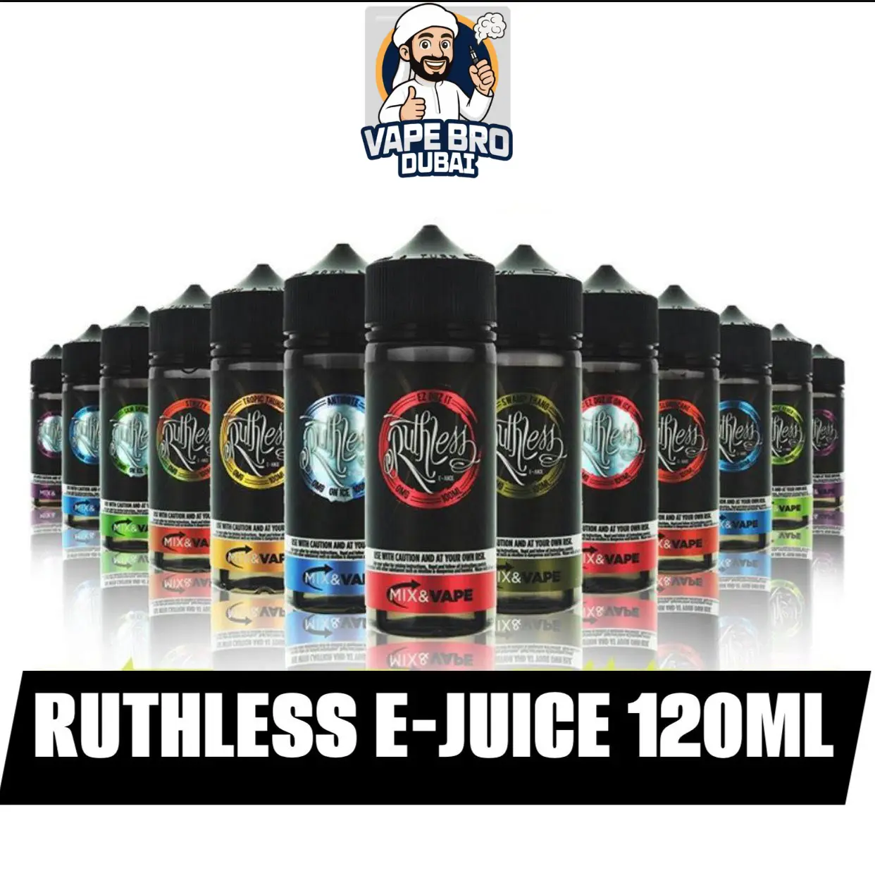 Buy Ruthless Series E-Liquid 120ML 3mg Online | VapeBroDubai 1 Ruthless Series E-Liquid 120ML 3mg