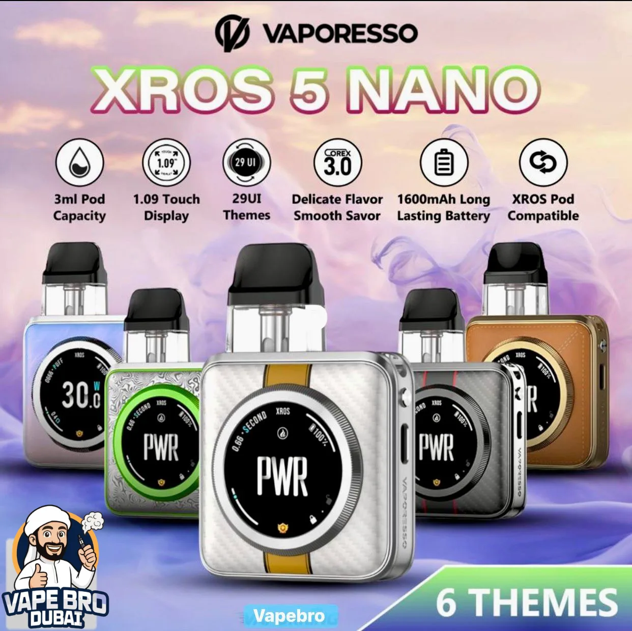 Vaporesso XROS 5 Nano Vape Kit 30W Dubai UAE | Buy Now 2 Vaporesso XROS 5 Nano Vape Kit 30W