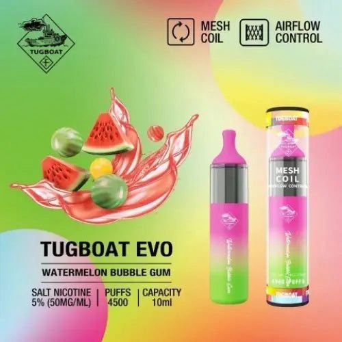Tugboat EVO 4500 Puffs 50mg Disposable Vape UAE Tugboat EVO 4500 Puffs 50mg