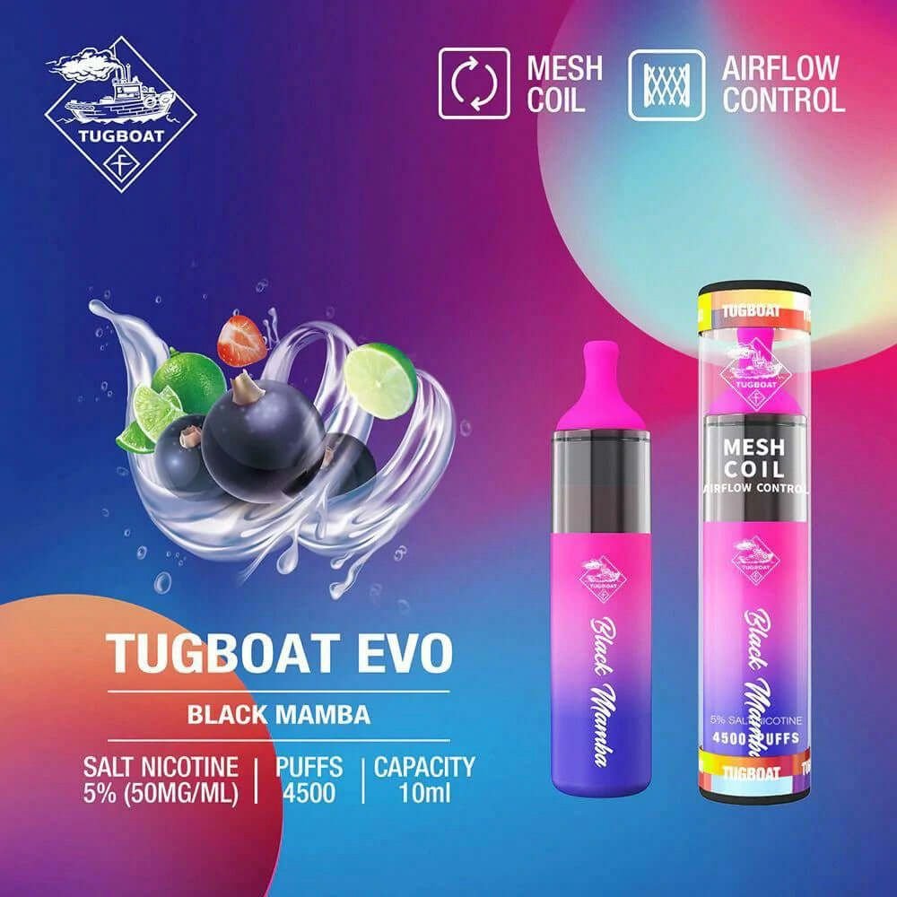 Tugboat EVO 4500 Puffs 50mg Disposable Vape UAE Tugboat EVO 4500 Puffs 50mg