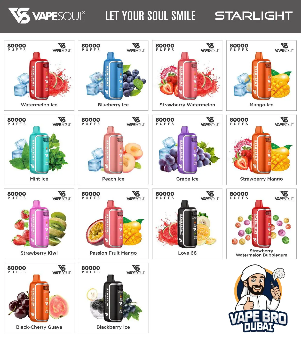 VapeSoul Starlight 80000 Puffs Disposable Vape 20mg | UAE VapeSoul Starlight 80000 Puffs
