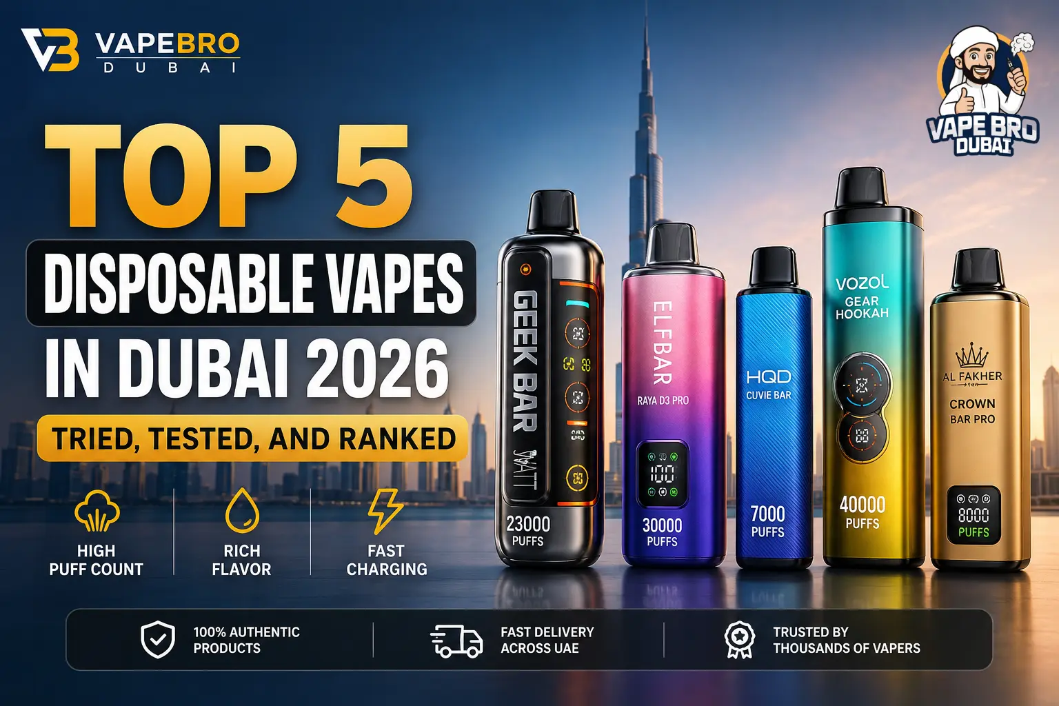 Top 5 Disposable Vapes in Dubai 2026
