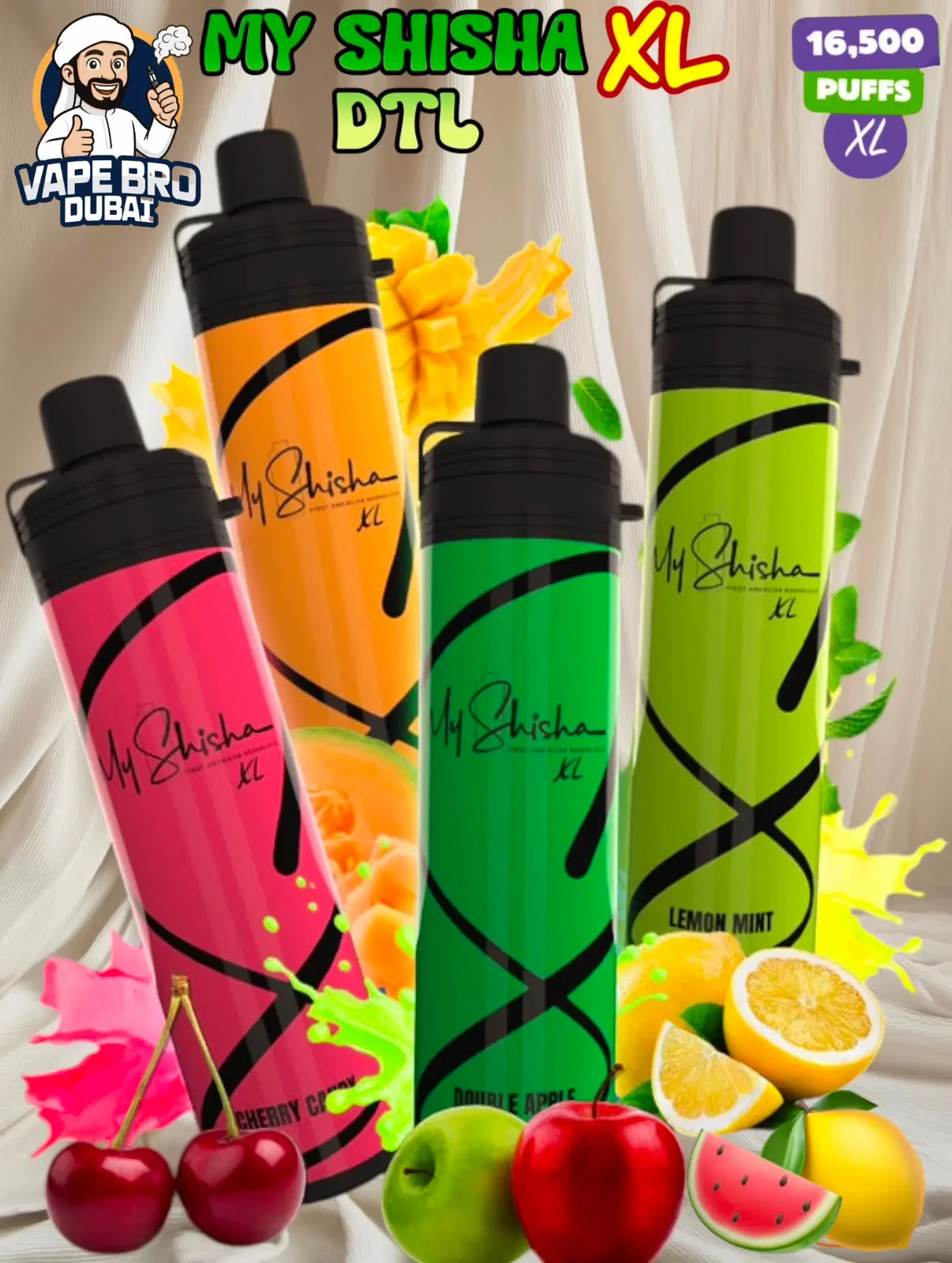 Shisha XL 16500 Puffs DTL Vape 3mg