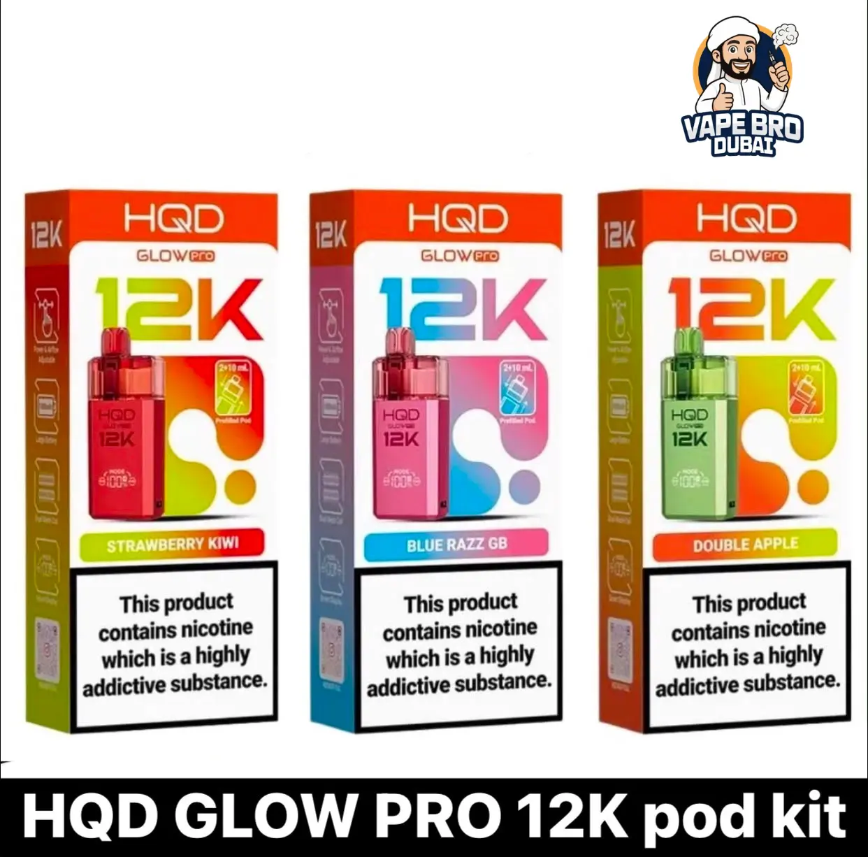 hqd glow pro 12k pod kit dubai
