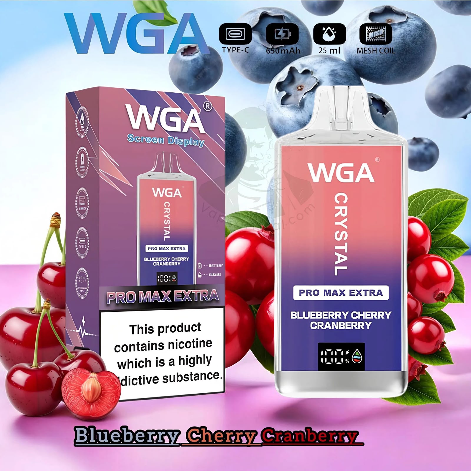 Buy WGA Crystal Pro Max Extra 15000 Puffs Disposable Vape Dubai WGA Crystal Pro Max Extra 15000 Puffs in dubai