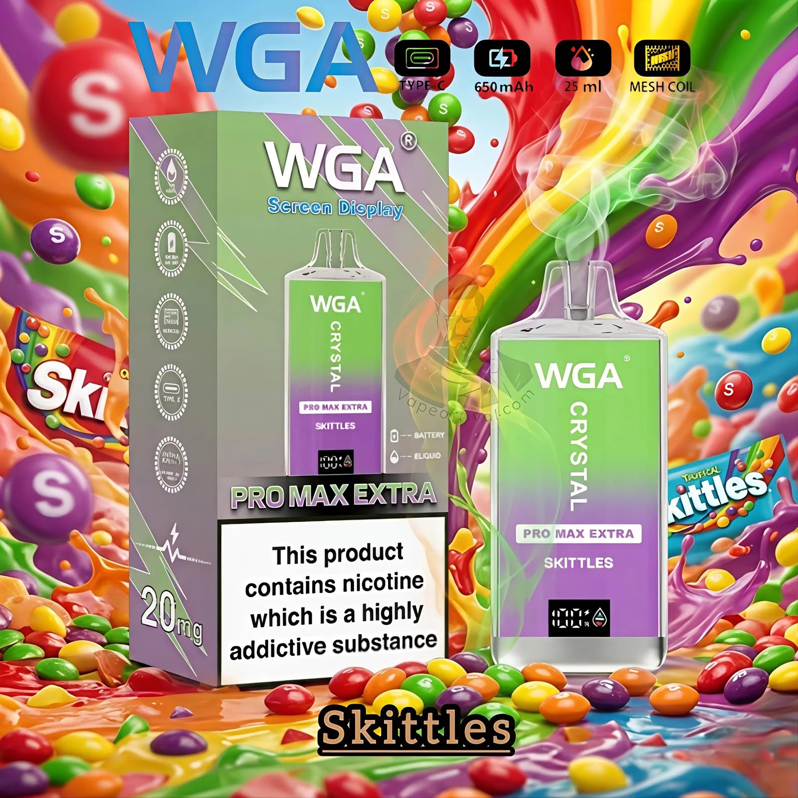 Buy WGA Crystal Pro Max Extra 15000 Puffs Disposable Vape Dubai WGA Crystal Pro Max Extra 15000 Puffs in dubai
