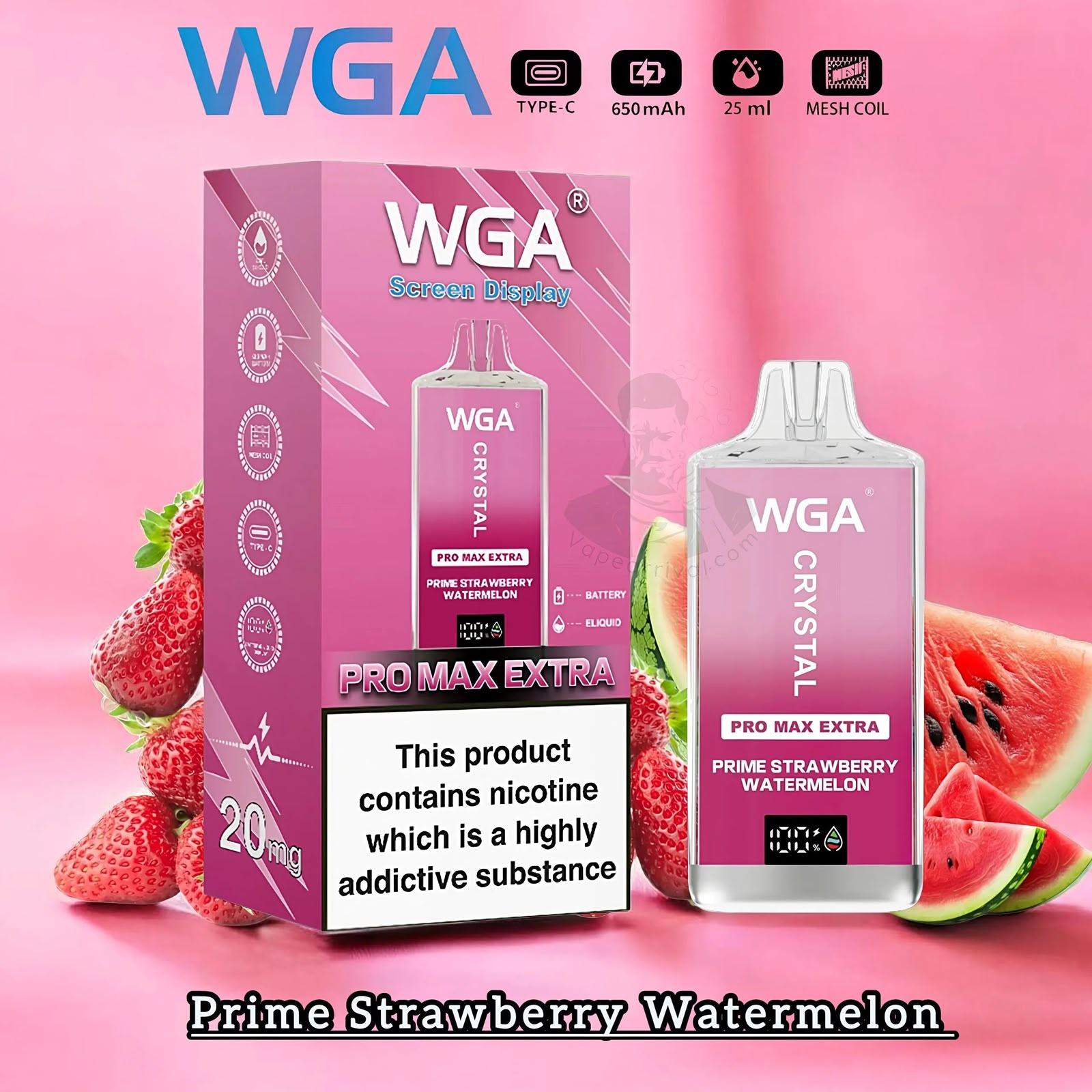 Buy WGA Crystal Pro Max Extra 15000 Puffs Disposable Vape Dubai WGA Crystal Pro Max Extra 15000 Puffs in dubai
