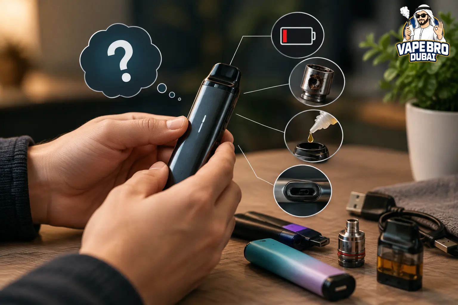 Vape Not Hitting? Fix Disposable & Pod Vapes Fast | vapebrodubai