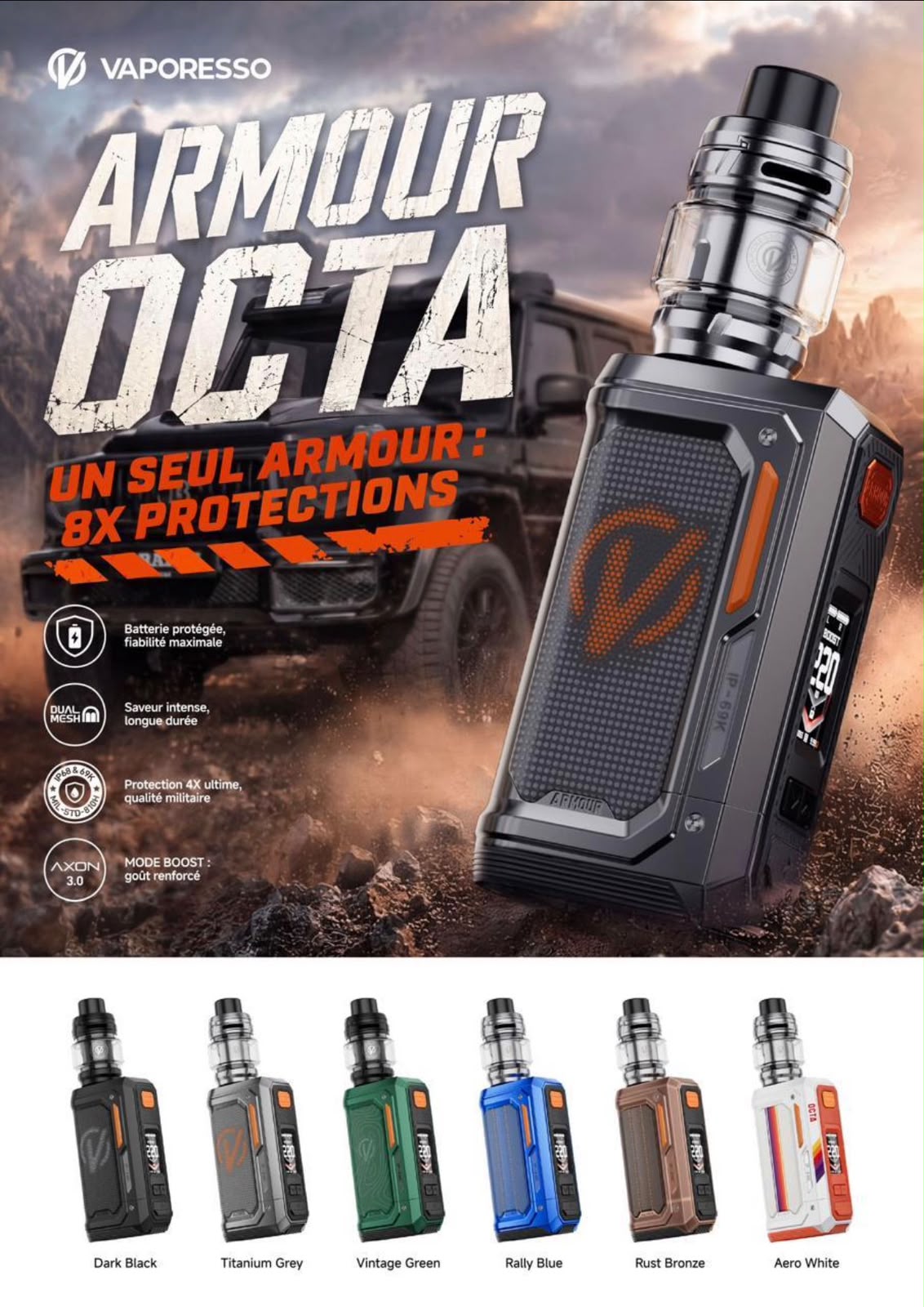 VAPORESSO Armour OCTA Vape Kit 220W | Buy in Dubai UAE VAPORESSO Armour OCTA Vape in duba