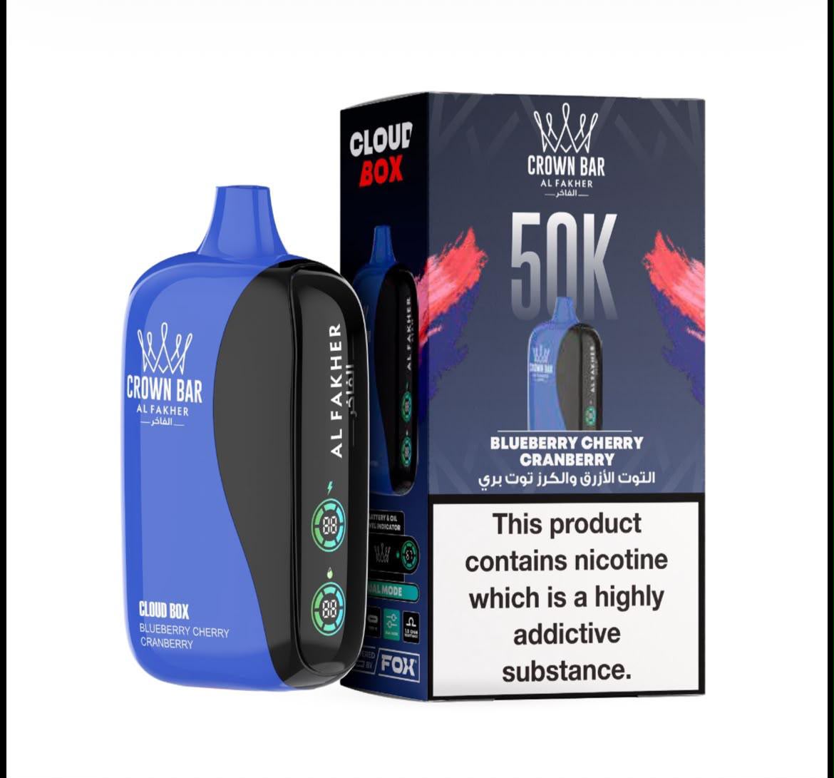 Buy Crown Bar Al Fakher 50000 Puffs Cloud Box Disposable Vape in dubai Crown Bar Al Fakher 50000 Puffs in dubai